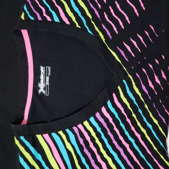 Xersion - Neon stripe v-neck tee - Ladies Large - Picture 9 of 10